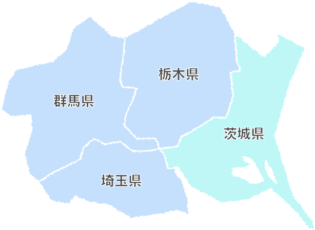 北関東地域の地図